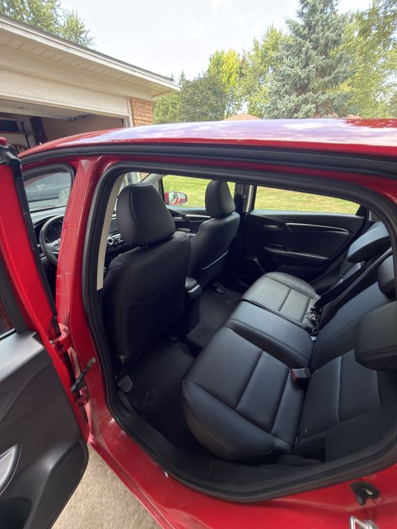 Honda Fit, rear seats after detailing by Aero Detailing, South Lyon MI