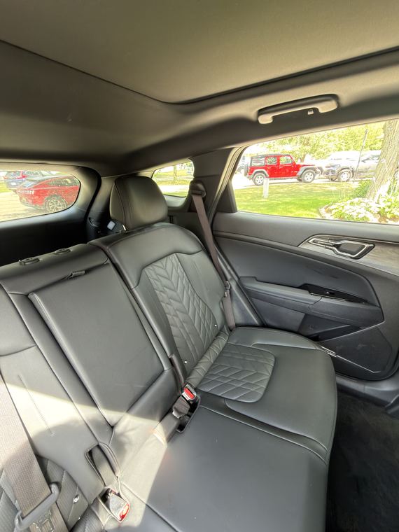 Kia, rear seats after detailing by Aero Detailing, South Lyon MI